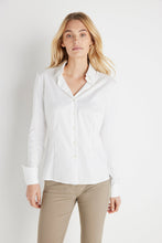 Load image into Gallery viewer, Alida Button Down Poplin Shirt in White
