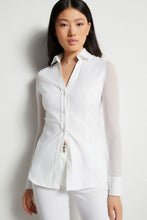 Load image into Gallery viewer, White || Beth Button Front Shirt
