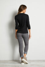 Load image into Gallery viewer, Black || Henley Jersey Top
