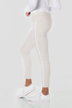 Load image into Gallery viewer, Stone/White || Luisa Stripe Saira Skinny Pant
