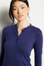 Load image into Gallery viewer, Navy || Henley Top
