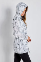 Load image into Gallery viewer, Zen Garden Black and White || Printed Isabelle Rain Jacket
