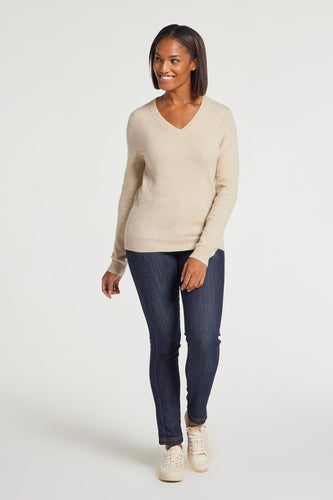 Oatmeal Heather || Etta Cashmere Sweater